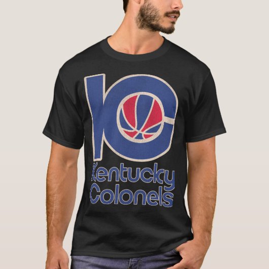 Retro Defunct Kentucky Colonels Basketbalteam T-shirt (Voorkant)