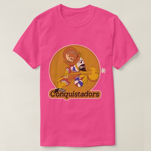 Retro Defunct San Diego Conquistadors Basketball T-shirt (Design voorkant)