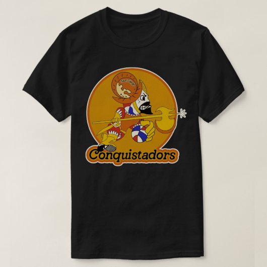 Retro Defunct San Diego Conquistadors Basketball T-shirt (Design voorkant)
