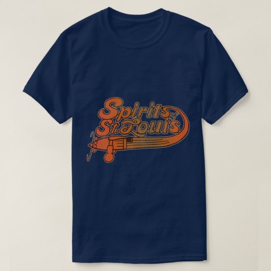 Retro Defunct Spirits van St. Louis Basketball T-shirt (Design voorkant)