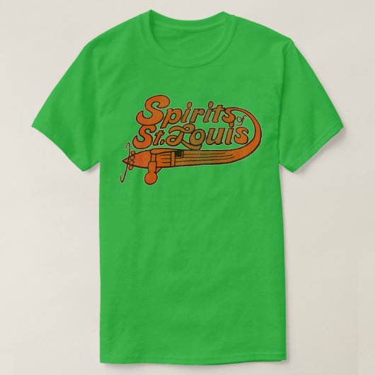 Retro Defunct Spirits van St. Louis Basketball T-shirt (Design voorkant)