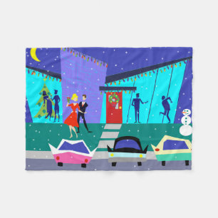 Retro Deken van de Vacht van Kerstmis van de