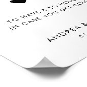 Retro Dekens te hebben en te houden Trouwbord Poster (Hoek)