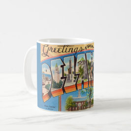 Retro Delaware Greeting Mug Koffiemok
