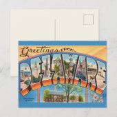 Retro Delaware Groeten   Briefkaart (Voorkant / Achterkant)