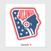 Retro Delaware staatsvlag Sticker (Vel)