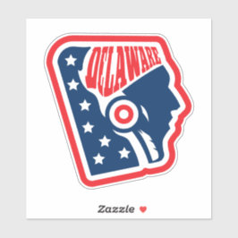 Retro Delaware staatsvlag Sticker