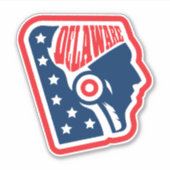 Retro Delaware staatsvlag Sticker (Voorkant)