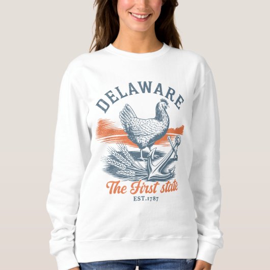 Retro Delaware State Pride Graphic Trui (Voorkant)