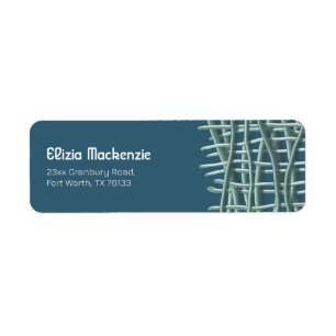 Retro Delft Blue Modern Art Return-adres Etiket