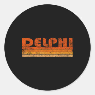 Retro Delphi Griekenland Ronde Sticker