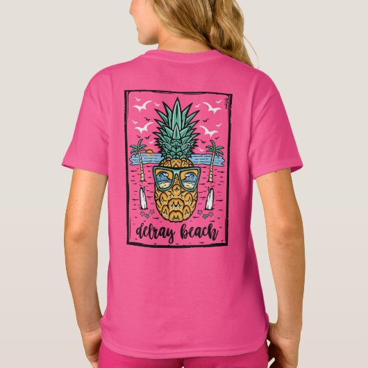 Retro Delray Beach Florida T-shirt (Achterkant)