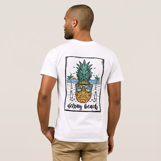 Retro Delray Beach Florida T-shirt (Achterkant volledig)