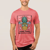 Retro Delray Beach Florida Tri-Blend Shirt (Voorkant)