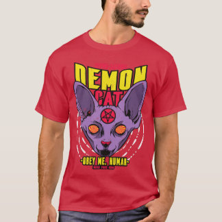 Retro Demon Sphynx Kat T-shirt