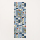 Retro Denim Patchwork Planten en Wildflower Pots Yogamat (Voorkant)