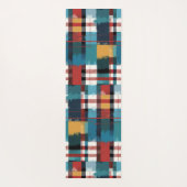 Retro Denim Patchwork Planten en Wildflower Pots Yogamat (Achterkant)