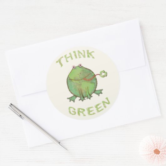 / Retro Denk Groene Kikker Stickers (Envelop)
