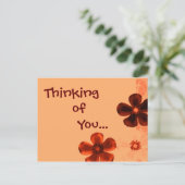 Retro  denken aan uw Oranje Briefkaart (Staand voorkant)