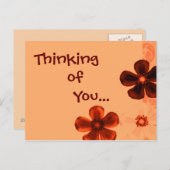 Retro  denken aan uw Oranje Briefkaart (Voorkant / Achterkant)