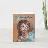 Retro  denken van je hand geschilderd kaart (Voorkant)