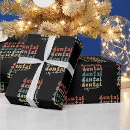 Retro Dental Squad | tandheelkundig team | tandhee Cadeaupapier