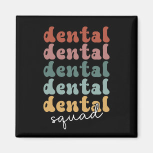 Retro Dental Squad tandheelkundig team tandhee Magneet