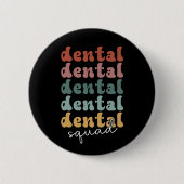 Retro Dental Squad | tandheelkundig team | tandhee Ronde Button 5,7 Cm (Voorkant)