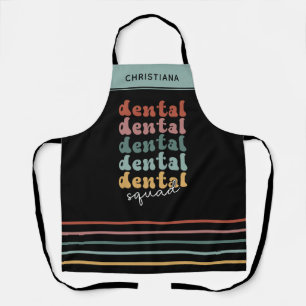 Retro Dental Squad tandheelkundig team tandhee Schort