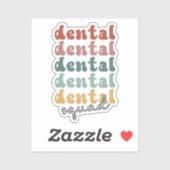 Retro Dental Squad | tandheelkundig team | tandhee Sticker (Vel)