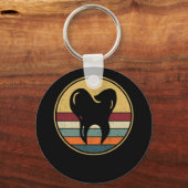 Retro Dentist Dentale  tandarts Sleutelhanger (Voorkant)