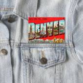 Retro Denver Colorado Briefkaart Button (Insitu)