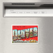 Retro Denver Colorado magneet ansichtkaart (Insitu (Vaatwasser))