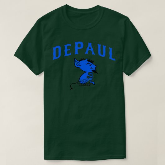 Retro DePaul Mascot-ontwerp T-shirt (Design voorkant)