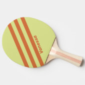 Retro Desert Cactus Drie strepen met naam Tafeltennisbatje (Zijkant)