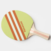 Retro Desert Cactus Stripes met naam Tafeltennisbatje (Zijkant)