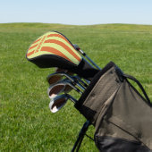 Retro Desert Cactus Three Pin Stripes with Name Golfheadcover (Insitu)