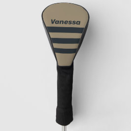 Retro Desert Drie Strepen met Naam Golfheadcover