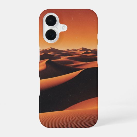 Retro Desert Dunes iPhone 16 Hoesje (Achterkant)