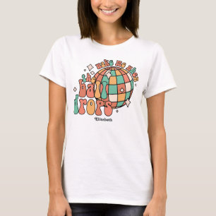 Retro Desert Sunset Gelukkig Nieuwjaar Feest T-shirt