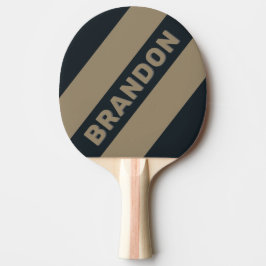 Retro Desert Three Bold Strepen met Naam Tafeltennisbatje