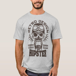 Retro Design biker and hipster T-shirt