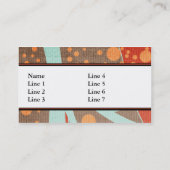 Retro Design Business of Profile Card Visitekaartje (Achterkant)