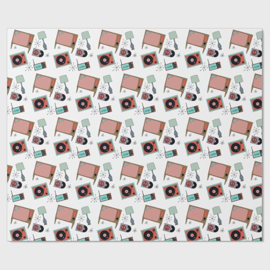 Retro-design Cadeaupapier (Vlak)