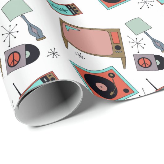 Retro-design Cadeaupapier (Rol Hoek)