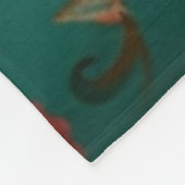  retro design floraal groen fleece deken (Hoek)