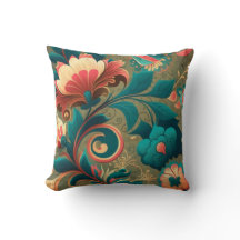 retro design floraal groen