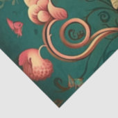  retro design floraal groen tissuepapier (Detail)