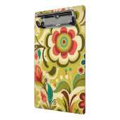  retro design floraal licht groen mini klembord (Angled2)