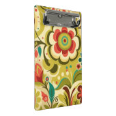  retro design floraal licht groen mini klembord (Schuin)